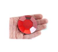 Allstarco 60mm Red Ruby H103 Large Acrylic Flat Back Rhinestones for Cosplay Costume Making, Props Embelishments Plastic Gems Decor Jewels - 2 Pieces