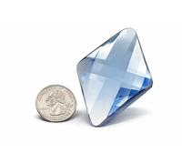 Allstarco 67x48mm Flat Back Extra Large Diamond Cosplay Gems Acrylic Big Rhinestones Plastic Jewels For Crafts Embelishments - 2 Pieces (Blue Light Sapphire H118)
