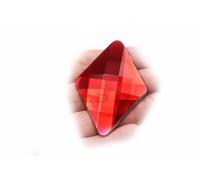 Allstarco 67x48mm Flat Back Extra Large Diamond Cosplay Gems Acrylic Big Rhinestones Plastic Jewels For Crafts Embelishments - 2 Pieces (Red Ruby H103)