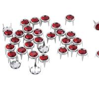 Allstarco 9mm Ruby CH17 Bedazzler Refills Rhinestones Preset Gemagic Studs Nailheads in Rims For Garment Embelishments Leatherwork DIY Crafts Decorate Shoes, Belts, tee Size 40-50 Pieces