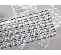 Allstarco Cristales LQ01 de 8 mm cuadrados autoadhesivos acrílicos diamantes de imitación de plástico para la cara, joyas corporales para tarjetas e invitaciones, manualidades, 5 hojas, 250 unidades