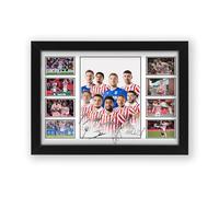 AllStarMedia Póster firmado con autógrafo del Stoke City Football Club de edición limitada, regalo de recuerdo o mercancía para fanáticos del deporte (enmarcado A4 (30 x 21 cm)