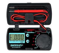 Allsun Mini multímetro digital de bolsillo, comprobador automotriz AC DC Volt AMP OHM LCD, voltímetro, amperímetro, probador de amperímetro, herramienta 1999 cuentas