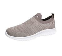 Alltags Ultra-Bequemer BarfußSchuhe Sneaker Without Tying Shoelace For Men Rutschfest Softshell Walkingschuhe Atmungsaktives Netz Leichtgewichts Fitnessschuhe Flexibel Und Biegsam, beige, 45 EU