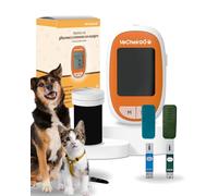ALLTEST Medidor de glucosa para Perros y Gatos + 10 Tiras | Medidor de glucosa en Sangre para Perros y Gatos | Control de glucosa y cetonas Canina y Felina | Incluye baterías