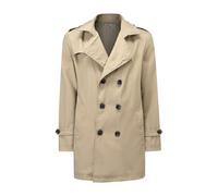 Allthemen Gabardina Longitud Media Hombre Abrigo Cortavientos Doble Botonadura Elegante Trench Coat Slim Fit Otoño Beige M