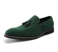 Allthemen Hombre Mocasines de Ante Planos Sin Cordones Ligeros Verde 41