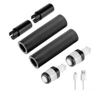 Allthingstore Accesorio para scooter Xiaomi: varilla de extensión, cubierta de agarre de silicona y tira de luz LED con carga USB (B)