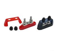 Allthingstore Bloque de distribución de energía de barra de bus de doble perno 12-48 V 250 A con cubierta protectora para coche, barco, RV, aplicaciones marinas y solares, 2 unidades (8 mm)