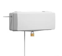 Allthingstore Caja de extensión eléctrica al aire libre impermeable impermeable Power Strip Vivienda con 4/8 agujeros Construcción ABS bloqueable (L blanco)