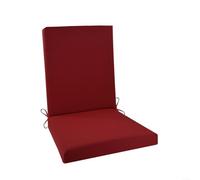 Allthingstore Cojines para sillas de patio con protección solar para muebles de jardín, cojines de asiento de poliéster para exteriores para sillas de jardín estándar, rojo (rojo-L)