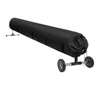 Allthingstore Cubierta de carrete solar para piscinas con correa ajustable y cordón, hecha de tela Oxford 420D con acabado de poliuretano impermeable, protege las mantas solares de los elementos (16