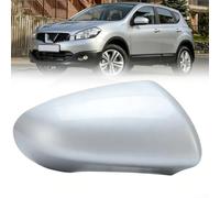 Allthingstore Cubiertas de carcasa de espejo retrovisor ABS plateadas compatibles con for nissan for qashqai J10 2007-2014, carcasa de espejo retrovisor lateral de ajuste personalizado (izquierda)