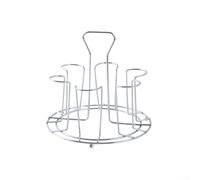 Allthingstore Estante de acero inoxidable boca abajo con diseño de drenaje, perfecto para secar y almacenar cristalería de 6 u 8 tazas respectivamente, diseño de ahorro de espacio (6 bits)