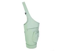 Allthingstore Funda de transporte bien estructurada para esterilla de yoga con un bolsillo inferior impermeable con cremallera (verde)