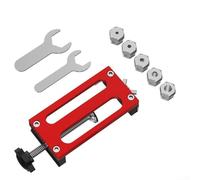 Allthingstore Herramienta de localización de perforación de perfil de aluminio, plantilla de posicionamiento ajustable con mangas de taladro, herramienta de ayuda de posicionamiento de tira extraíble