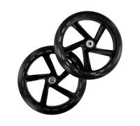 Allthingstore Juego de 2 ruedas silenciosas de poliuretano adecuadas para patines, carros, carros, carritos de la compra, sillas de ruedas con rodamientos de larga duración (200 mm x 40 mm translúcido