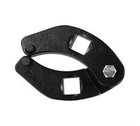 Allthingstore Llave de tuerca de prensaestopas ajustable 7463 Llave de metal para extracción de tapa de cilindro hidráulico en equipos de granja y construcción, color negro