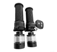 Allthingstore Manillar de scooter eléctrico con intermitentes y claxon, luz LED de 3 niveles, carga USB-C, mango antideslizante para manillar de 21-22 mm