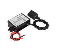 Allthingstore Módulo convertidor USB de 5 V 3 A, entrada de 10-55 V | Para Eléctrico para Scooter y Coches, Puerto USB, Carcasa de Plástico Negro, Salida 3A Carga Dispositivos Móviles