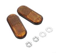 Allthingstore Reflectores de horquilla delantera para scooter eléctrico para Xiao para mi 4 Lite de 2ª generación, tiras de seguridad ámbar, paquete de 2, montaje directo de tornillo PC