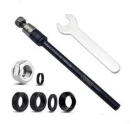 Allthingstore Remolque de bicicleta a través del eje 160 - 178 mm M12 x 1.0 adaptador de enganche ajustable para Thule para QERIDOO Croozer con llave plateada