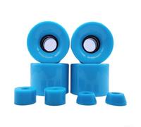 Allthingstore Ruedas de poliuretano para monopatín de 60 x 45 mm, 78 A, ruedas de crucero callejero que absorben los golpes para tablas de doble balancín, paquete de 4 unidades de paseo suave (azul)