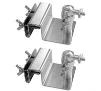 Allthingstore Soporte de montaje de canalón ajustable para panel solar, para Eufy, para cámaras Arlo, soporte de acero inoxidable, compatible con tornillos de 1/4 (2 piezas)