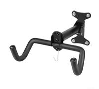 Allthingstore Soporte de pared plegable para bicicleta para uso en interiores con ganchos ajustables, acolchado protector para evitar arañazos, adecuado para múltiples geometrías de marco de bicicleta