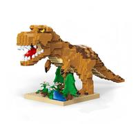 alltogetho Jurassic Yellow T-Rex Micro Mini Juego de Bloques de Construcción - 2500 Piezas, Modelo de Dinosaurio Temático de la Selva de 35,6 cm, Juguete Antiestrés para Adultos, Acento Decorativo