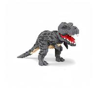 alltogetho Kit de construcción de dinosaurios: 1500 mini bloques T-Rex con colmillos feroces y ambiente de gato tigreado manso - Puzzle de dinosaurio estimulante, juguete de montaje atractivo para los