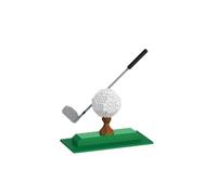 alltogetho Pelota de golf 3D y bloques de construcción de club, escultura de exhibición deportiva de escritorio con base en T, regalo único de decoración de habitación para novio y hombre