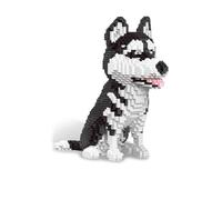 alltogetho Set de Bloques de Construcción Micro Mini de Perro Husky de 9 Pulgadas de Alto: Un Regalo Divertido y un Juguete Educativo Recreativo para los Amantes de Las Mascotas (Siberian Husky Dog)