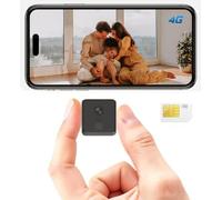 AllTough Cámara oculta 4K, cámara de seguridad sin WiFi con tarjeta SIM 4G, cámara oculta para niñera, cámaras pequeñas ocultas inalámbricas, cámaras secretas para espiar, control de aplicación con