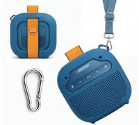 alltravel Funda de silicona para altavoz Bluetooth portátil SoundLink Micro de Bose (2ª generación) con cordón para el cuello (azul claro)