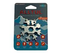 Alltul Snowflake MultiTool de KeySmart - Mini herramienta de bolsillo de copo de nieve 18 en 1 - Mini multiherramienta de acero inoxidable, camping y viajes, gran idea de regalo para hombres