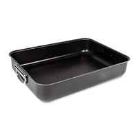 Alluflon Costanza Rustidera de Horno, Lasagnera, Diámetro 40x28 cm, Aluminio, Negro