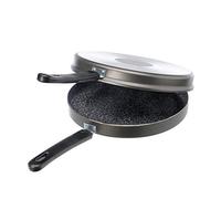 Alluflon Tradizione Italia Sartén Doble para Tortillas Antiadherente con Efecto Piedra y con Revestimiento Antirayaduras, Apta para la Mayoría de las Cocinas, Apta para el Lavavajillas, Diámetro 26 cm