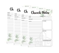 AlluraPet Cuaderno de Religión, Sermones Desprendibles, 4 Unidades, 5.5 x 8.5 Pulgadas (14 x 21.6 cm), 50 Páginas, para Notas de Estudio Bíblico