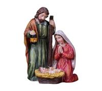 AlluraPet Figura de Belén Navideño, María, Jesús con Pesebre Escena del Nacimiento de Jesús Juego de Figuras de Mesa (5.3cm x 3.7cm x 7.5cm / 2.1" x 1.5" x 3")