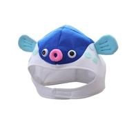 AlluraPet Gorro de disfraz con forma de pez inflado, divertido animal de peluche, para cosplay, accesorios de fotos, festivales, fiestas, color azul