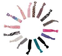 Allure Fabric - Soportes para coletas de caballo multicolor, 4 paquetes surtidos, 16 piezas en total