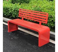 AllWeather - Banco de parque de acero galvanizado para exteriores, con listones inoxidables, con respaldo, capacidad de 660 libras para porche, jardín, césped, 59 x 15.7 x 31.5 pulgadas