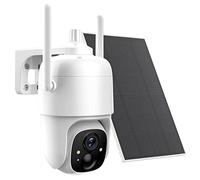 Allweviee Solar Security Cameras Wireless Outdoor, 2K 3MP Pan Tilt 355° View IP65 Waterproof Rechargeable Battery Powered PTZ WiFi Camera with PIR, Color Night Vision,2-Way Talk,Cloud/SD