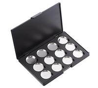Allwon vacía paleta de maquillaje de sombra de ojos magnética con sartenes redondas de metal de 12 piezas 26mm