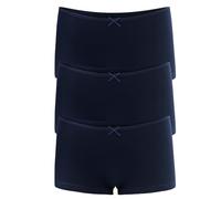 Allxwek 3/6 3901 - Ropa interior de algodón para mujer, pantalones cortos para mujer, elásticos, cómodos, calzoncillos tipo bóxer para mujer, bragas con lazo, 3 Azul oscuro, XL