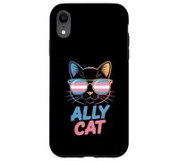 Ally Cat Transgénero Orgullo Felino Apoyo LGBTQ Humorístico Carcasa para iPhone XR