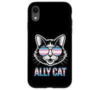 Ally Cat Transgénero Orgullo Felino Apoyo LGBTQ Humorístico Carcasa para iPhone XR
