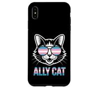 Ally Cat Transgénero Orgullo Felino Apoyo LGBTQ Humorístico Carcasa para iPhone XS Max