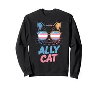 Ally Cat Transgénero Orgullo Felino Apoyo LGBTQ Humorístico Sudadera